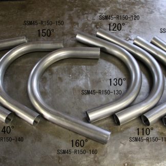 マフラー製作用　ベンド曲げパイプ Φ４５ Ｒ１５０ １２０°