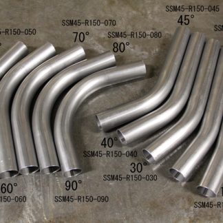 マフラー製作用　ベンド曲げパイプ Φ４５ Ｒ１５０ ２０°